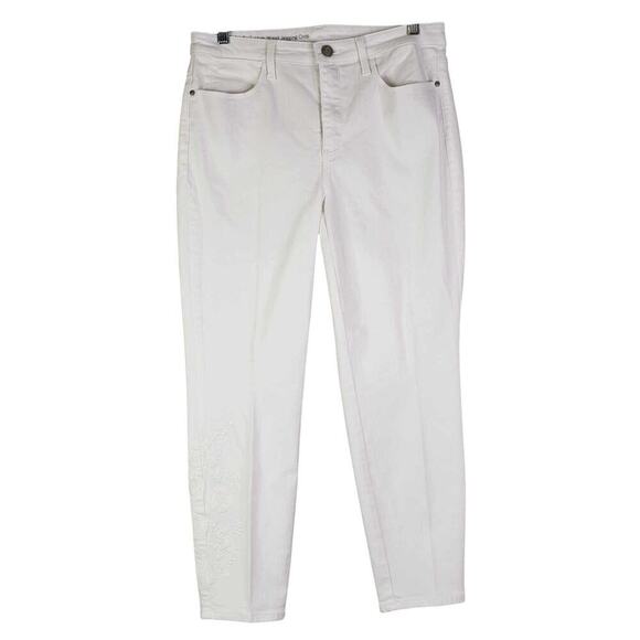 Talbots Jeans Womens Flawless Jegging Size 6 High Rise White Embroidered Stretch - Picture 2 of 9